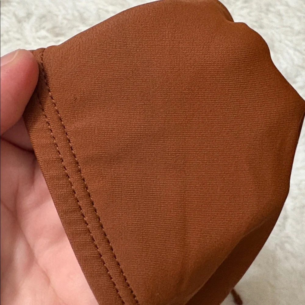 NWT Wild Fable Brown Low Rise High Leg Cheeky Swim Bottoms Only XS
